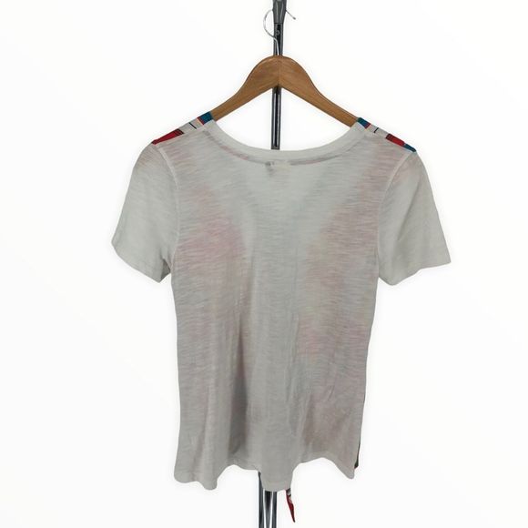 Akemi + Kin Anthro Floral Print Tie Waist T-Shirt Top size XS - Picture 8 of 12